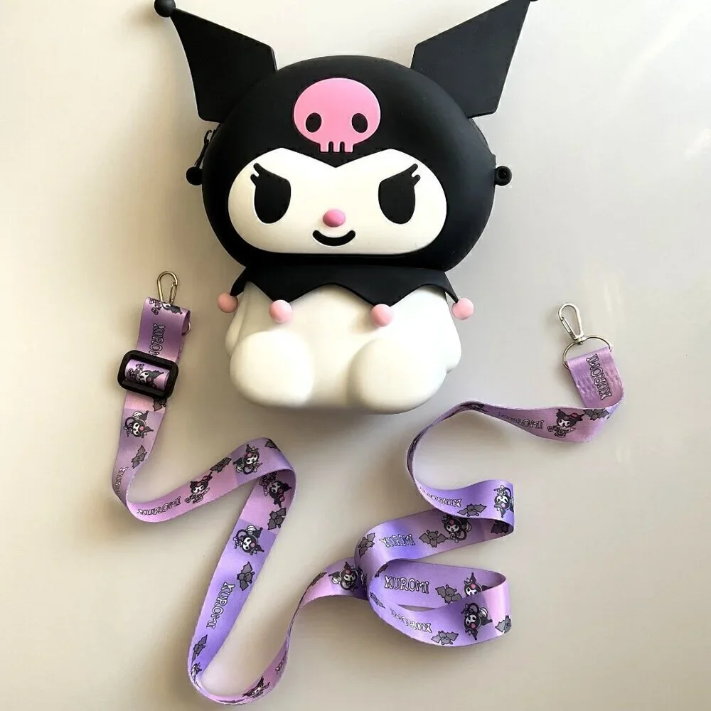 NEW Sanrio Kuromi Silicone Crossbody Bag Purse Detachable Strap Anime NWOT